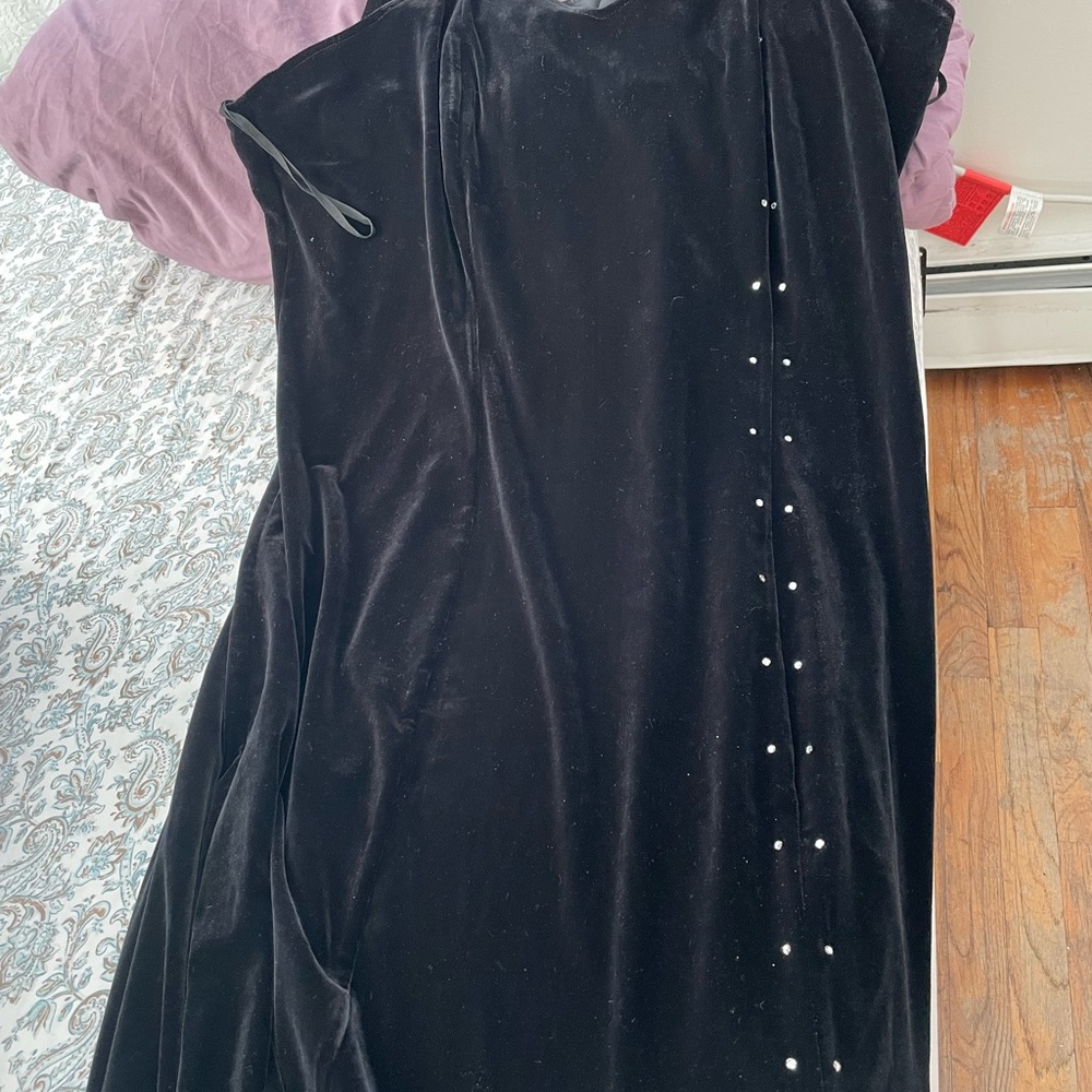 Size 26 Black Velvet Dress